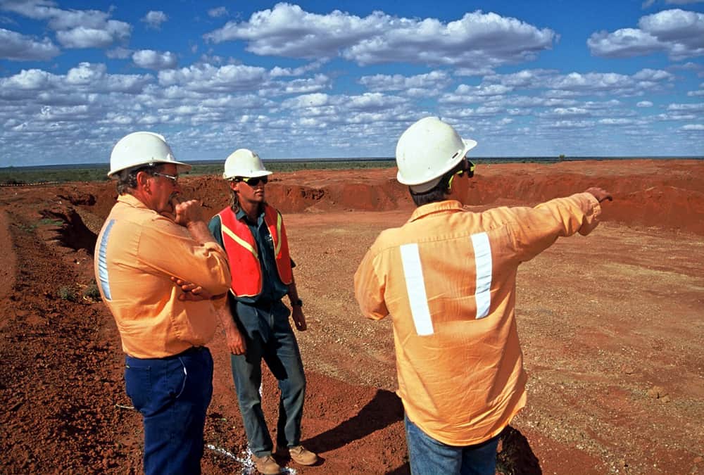 Workers at mine