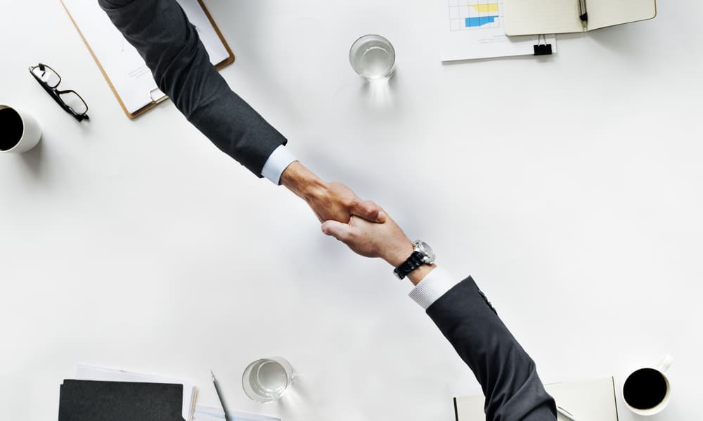 Businesspeople shaking hands