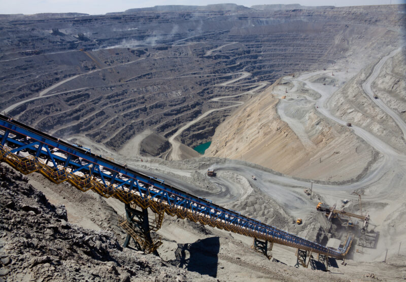 ore conveyor in open pit mining