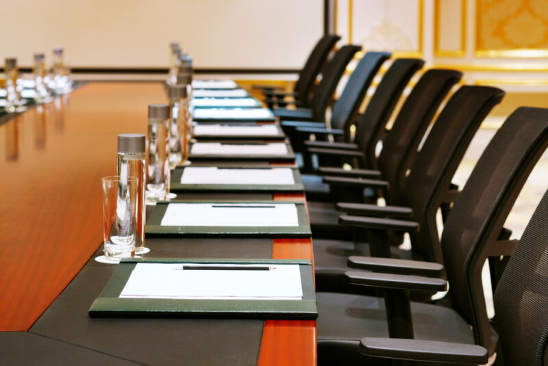 A business meeting room