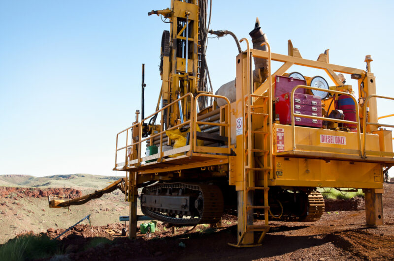 A mine drilling rig.