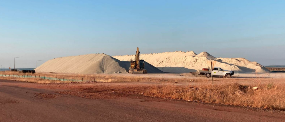 Stockpiles at Darwin Port